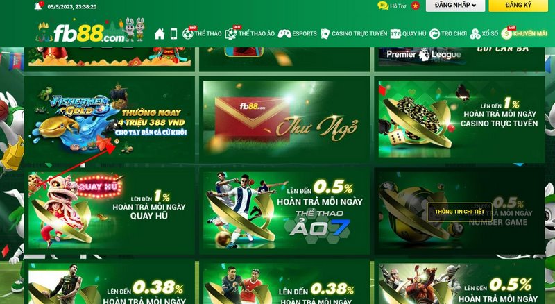 Khuyến mãi FB88 - Mở ra cơ hội kiếm tiền khủng cho dân chơi 2 Thưởng Tiền Lên Đến 4 Triệu 388K Cho Tay Bắn Cá Chuyên Nghiệp