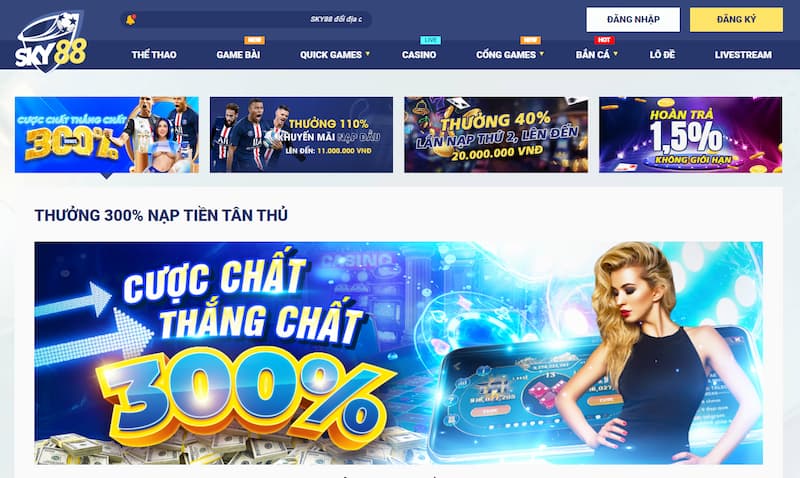 Sky88 - Sân chơi giải trí kiếm tiền cực dễ, nhận thưởng cực khủng 8 Khuyến Mãi Cực Đã
