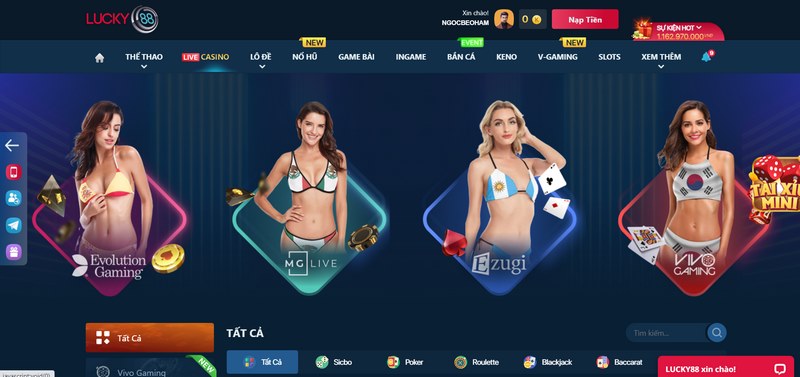 Lucky88 - Nhà cái cá cược nổi tiếng hàng đầu châu Á 4 Live Casino Mang Đến Cho Cược Thủ Những Trải Nghiệm Hấp Dẫn Nhất