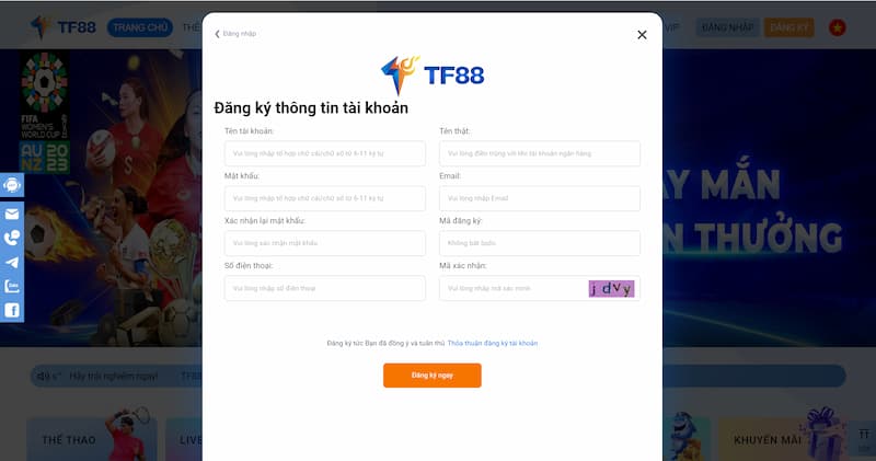 TF88 - Nhà cái xanh chín với nhiều khuyến mãi KHỦNG 7 Cách Tạo Tài Khoản