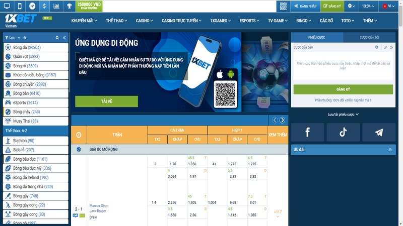 Đăng ký 1XBET - Hướng dẫn các bước chi tiết cho người mới 1 Truy Cập Trang Chủ Nhà Cái Và Chọn Đăng Ký 1Xbet